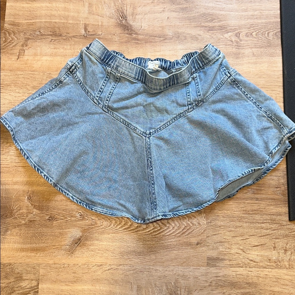 Aerie Blue Denim Skirt